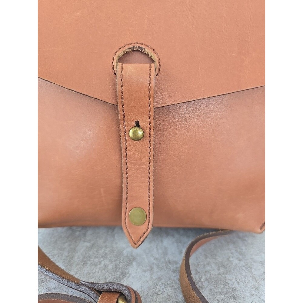Madewell Brisbane Brown Tan Leather Crossbody Shoulder Bag Purse - Picture 4 of 14